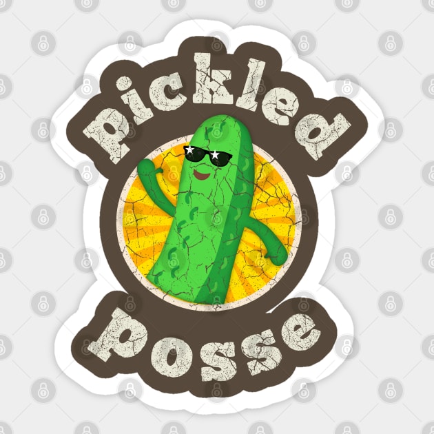 Pickled Posse Sticker by FrootcakeDesigns